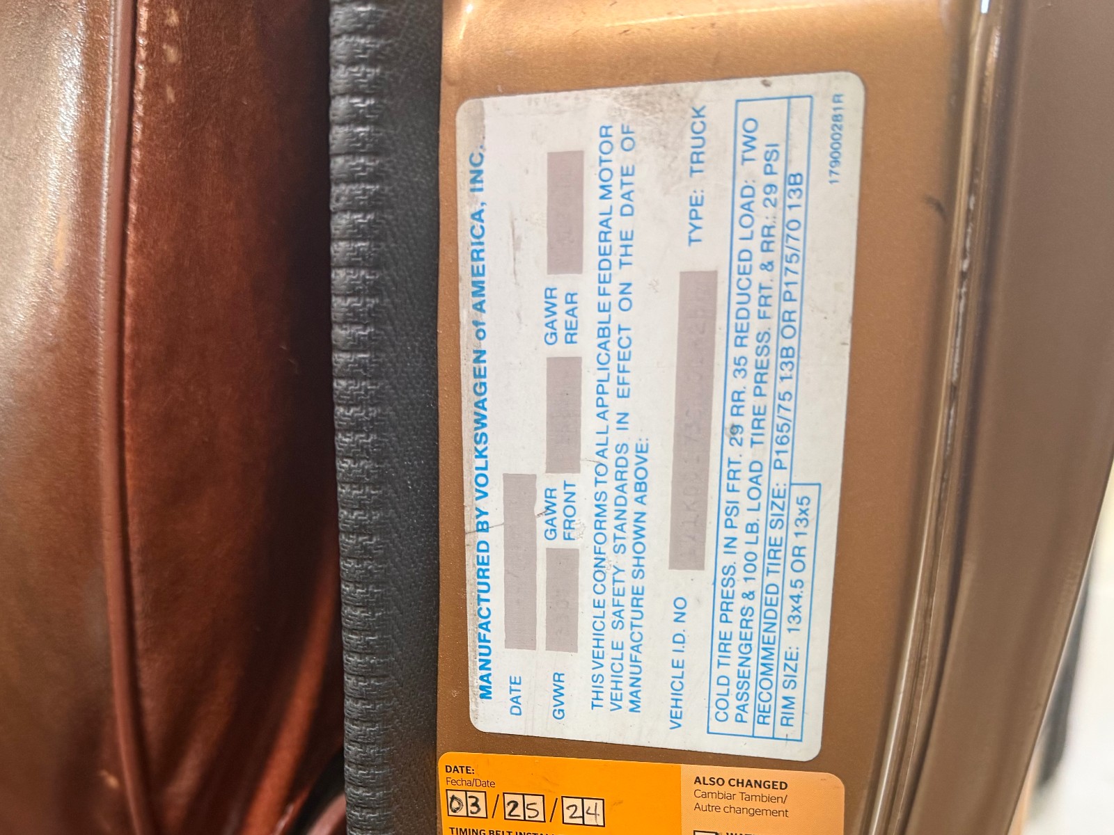 1982 Volkswagen  Rabbit Pickup 1830